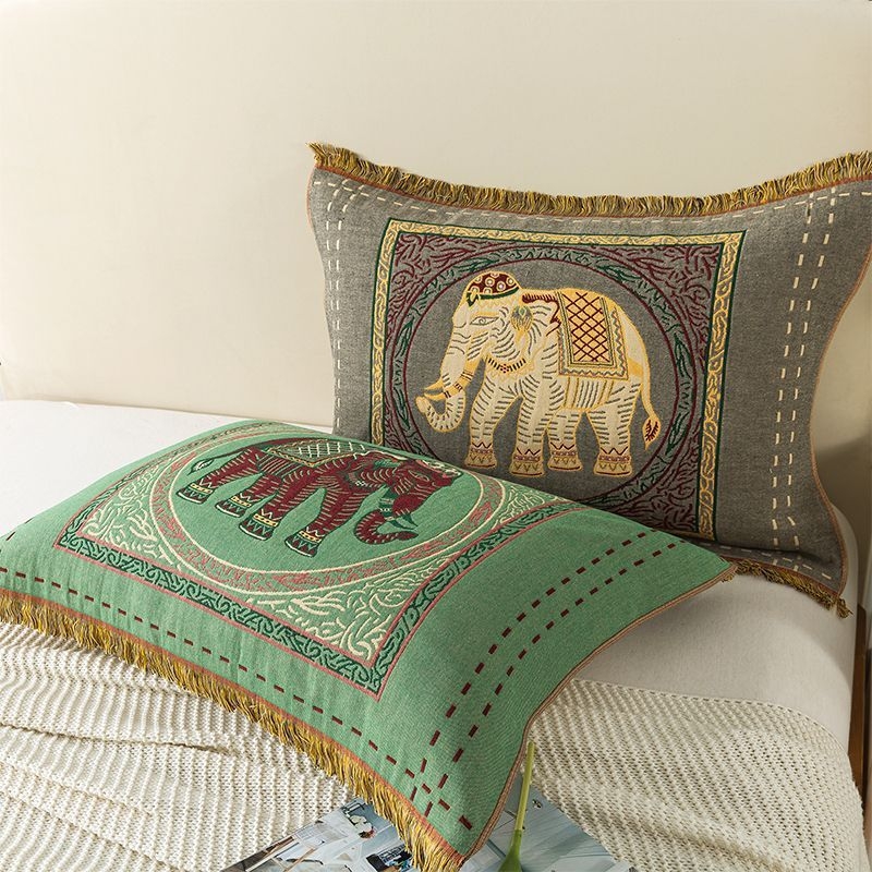 Поколение от чиста памучна кърпа за възглавници, чифт памучни домашно приготвени забрадки за глава с увеличена, разширена, удебелена кърпа за възрастни с единична корица