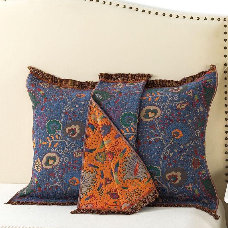 Поколение от чиста памучна кърпа за възглавници, чифт памучни домашно приготвени забрадки за глава с увеличена, разширена, удебелена кърпа за възрастни с единична корица