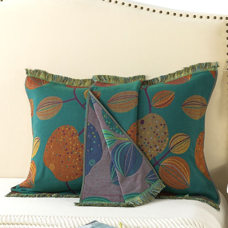 Поколение от чиста памучна кърпа за възглавници, чифт памучни домашно приготвени забрадки за глава с увеличена, разширена, удебелена кърпа за възрастни с единична корица