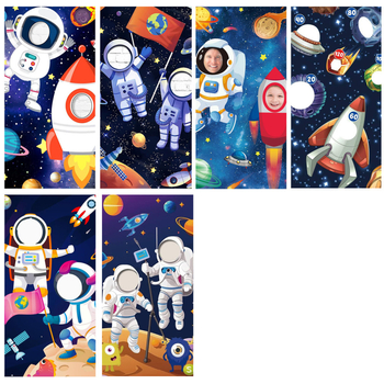 Космически забавни фото реквизити банер рожден ден декорация консумативи банер парти фотография фото врата полиестер