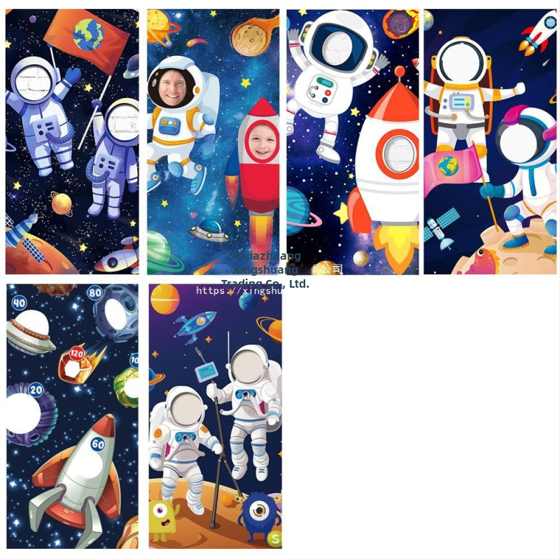 Космически забавни фото реквизити банер рожден ден декорация консумативи банер парти фотография фото врата полиестер