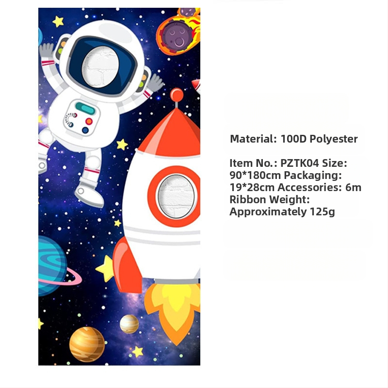 Космически забавни фото реквизити банер рожден ден декорация консумативи банер парти фотография фото врата полиестер