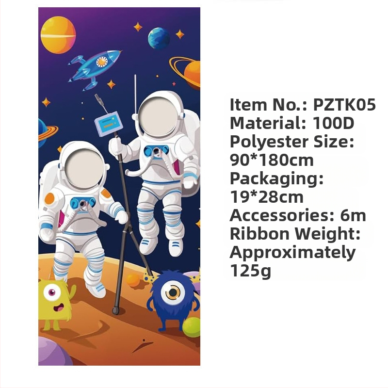 Космически забавни фото реквизити банер рожден ден декорация консумативи банер парти фотография фото врата полиестер