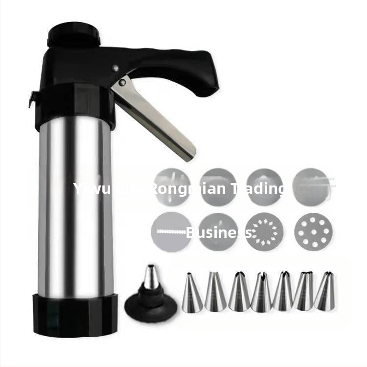 Sausainių pistoletas, sausainių ekstruzijos mašina, grietinėlės dekoravimo pistoletas, dekoravimo antgalis, lydytų pupelių kepimo įrankis, buitinės formos rinkinys