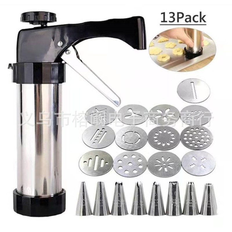 Sausainių pistoletas, sausainių ekstruzijos mašina, grietinėlės dekoravimo pistoletas, dekoravimo antgalis, lydytų pupelių kepimo įrankis, buitinės formos rinkinys