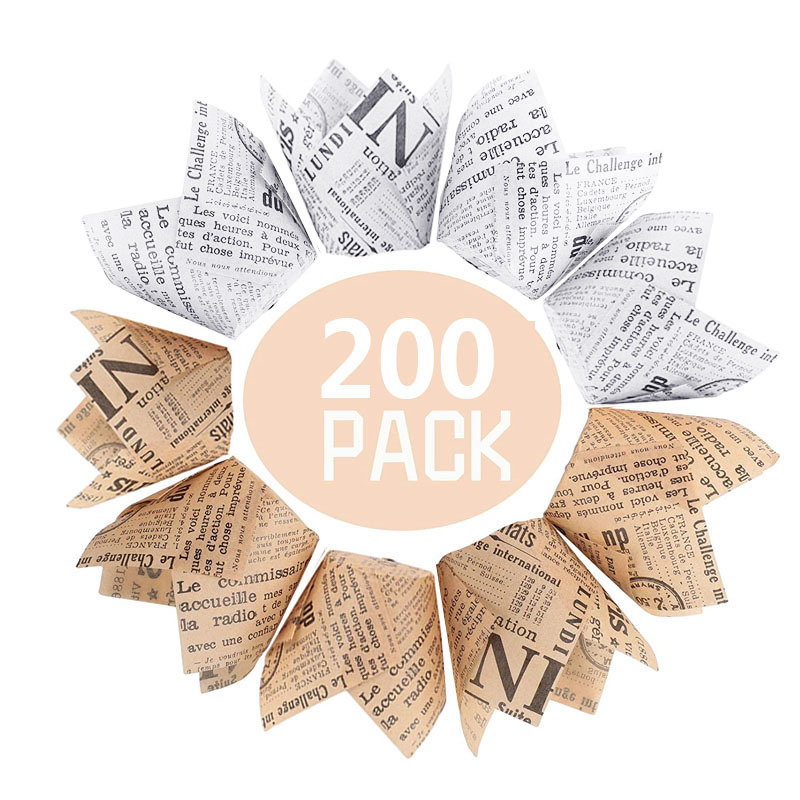 Tulip Cupcake`i pakend Õlikindel leivapaberi salv Ajalehepaberi tassi trükkimine Inglise tulepeeker 200