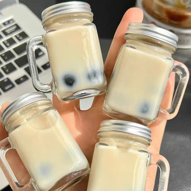 Amazon 40ml Mini pahar cu mâner pahar mic de vin 120ml cafea ceai lapte ceașcă Mason Cup