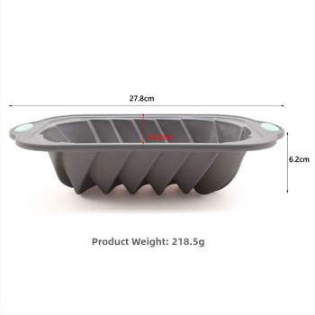 Μικρό δίχρωμο ατσάλινο καλούπι για τοστ με σπείρωμα, ορθογώνιο καλούπι για κέικ ψωμιού, καλούπι σιλικόνης για ψήσιμο στο φούρνο, βιδωτό