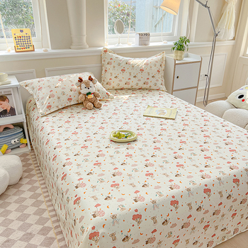 Малки, свежи, щадящи кожата, измити с вода памучни шкурки, прости студентски общежития, единични двойни листове, комплект от три части на едро