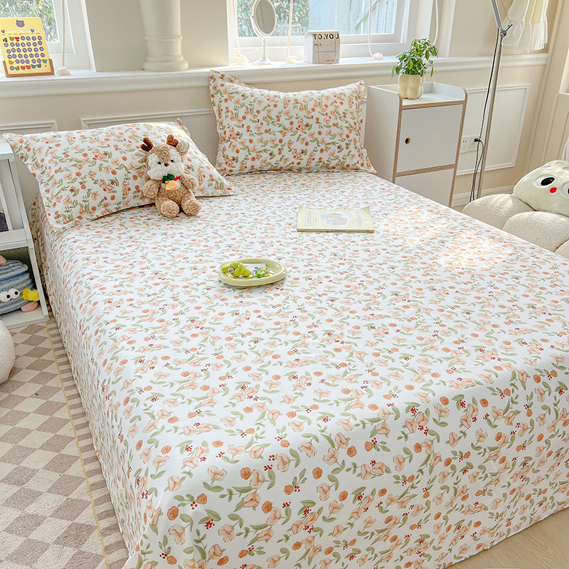 Foi de șlefuit din bumbac spălate cu apă, mici, proaspete, prietenoase cu pielea, pentru dormitor studențesc, set simplu de trei piese, single și dublu, en-gros