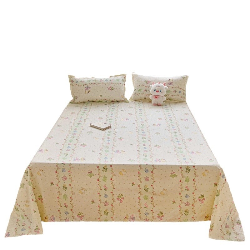 Foi de șlefuit din bumbac spălate cu apă, mici, proaspete, prietenoase cu pielea, pentru dormitor studențesc, set simplu de trei piese, single și dublu, en-gros