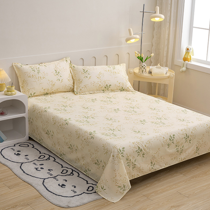 Foi de șlefuit din bumbac spălate cu apă, mici, proaspete, prietenoase cu pielea, pentru dormitor studențesc, set simplu de trei piese, single și dublu, en-gros