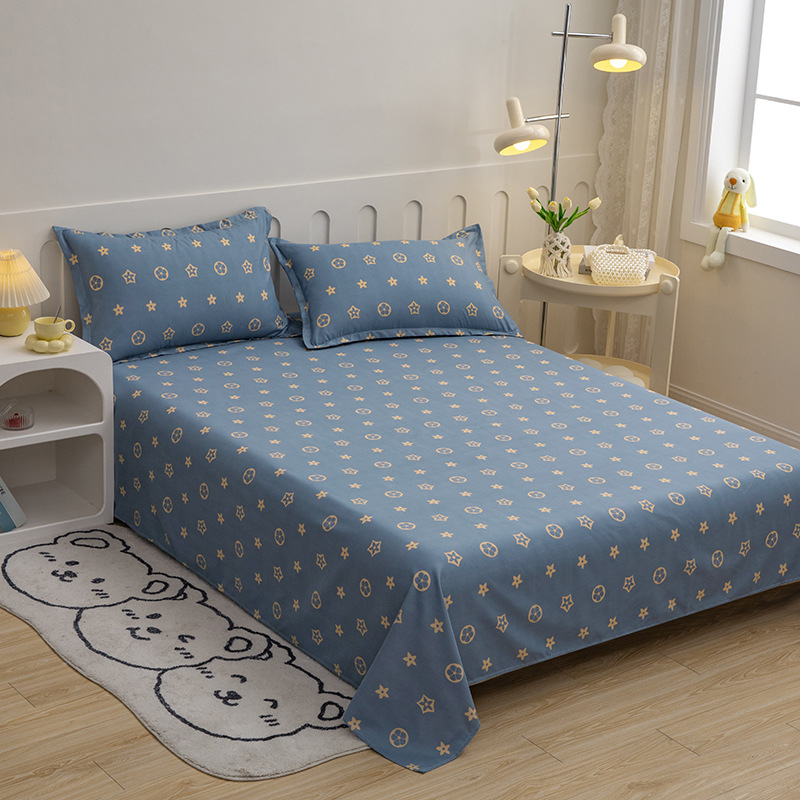 Foi de șlefuit din bumbac spălate cu apă, mici, proaspete, prietenoase cu pielea, pentru dormitor studențesc, set simplu de trei piese, single și dublu, en-gros