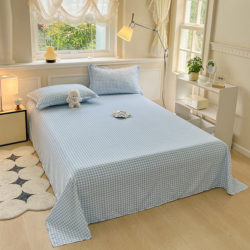 Foi de șlefuit din bumbac spălate cu apă, mici, proaspete, prietenoase cu pielea, pentru dormitor studențesc, set simplu de trei piese, single și dublu, en-gros