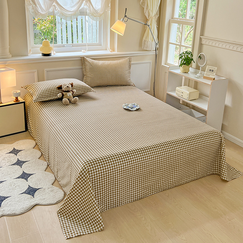 Foi de șlefuit din bumbac spălate cu apă, mici, proaspete, prietenoase cu pielea, pentru dormitor studențesc, set simplu de trei piese, single și dublu, en-gros