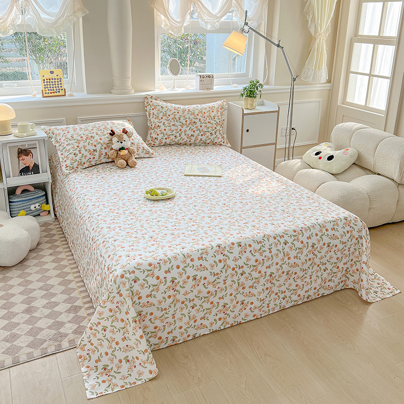 Foi de șlefuit din bumbac spălate cu apă, mici, proaspete, prietenoase cu pielea, pentru dormitor studențesc, set simplu de trei piese, single și dublu, en-gros