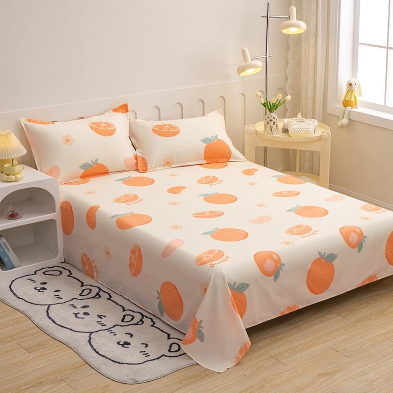 Foi de șlefuit din bumbac spălate cu apă, mici, proaspete, prietenoase cu pielea, pentru dormitor studențesc, set simplu de trei piese, single și dublu, en-gros