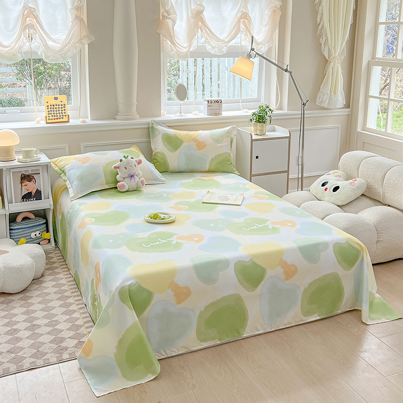 Foi de șlefuit din bumbac spălate cu apă, mici, proaspete, prietenoase cu pielea, pentru dormitor studențesc, set simplu de trei piese, single și dublu, en-gros