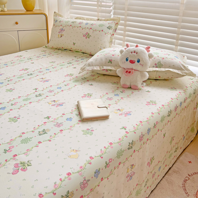 Foi de șlefuit din bumbac spălate cu apă, mici, proaspete, prietenoase cu pielea, pentru dormitor studențesc, set simplu de trei piese, single și dublu, en-gros