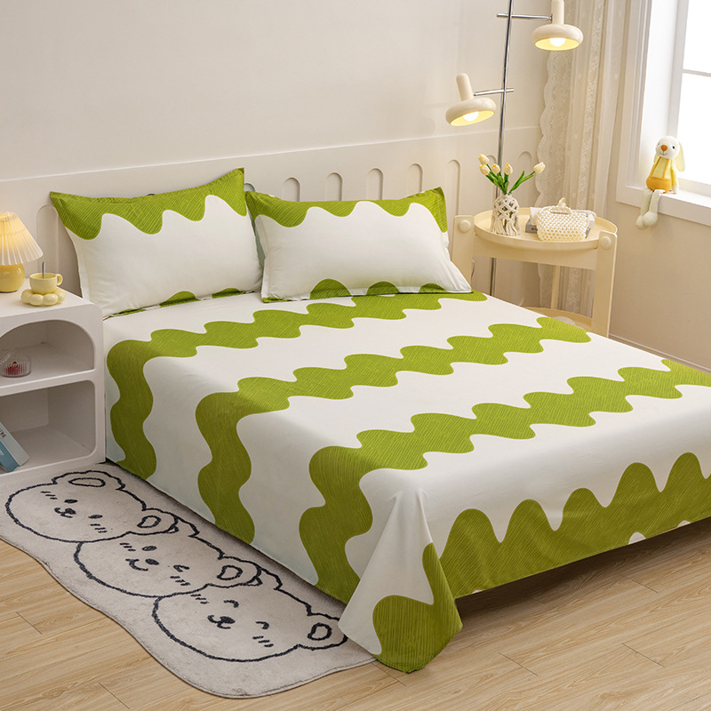 Foi de șlefuit din bumbac spălate cu apă, mici, proaspete, prietenoase cu pielea, pentru dormitor studențesc, set simplu de trei piese, single și dublu, en-gros