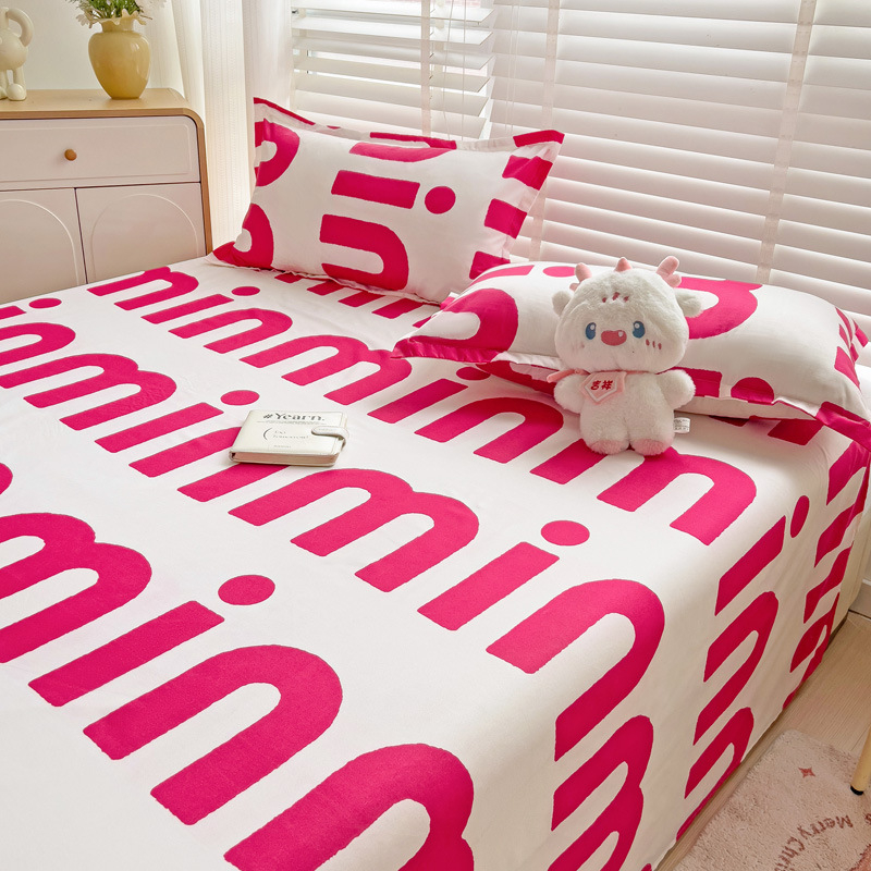 Foi de șlefuit din bumbac spălate cu apă, mici, proaspete, prietenoase cu pielea, pentru dormitor studențesc, set simplu de trei piese, single și dublu, en-gros