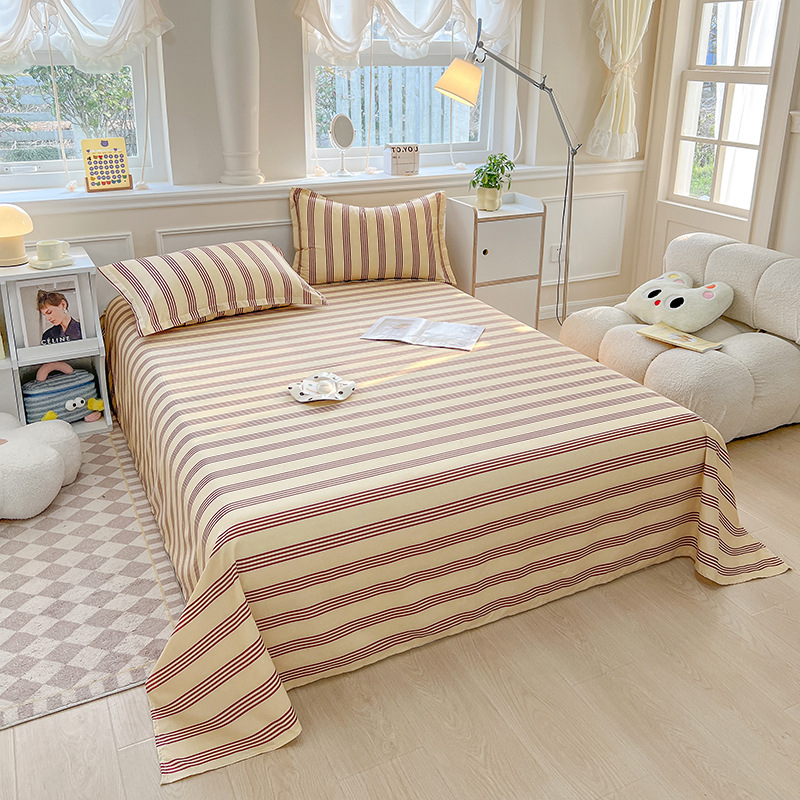 Foi de șlefuit din bumbac spălate cu apă, mici, proaspete, prietenoase cu pielea, pentru dormitor studențesc, set simplu de trei piese, single și dublu, en-gros