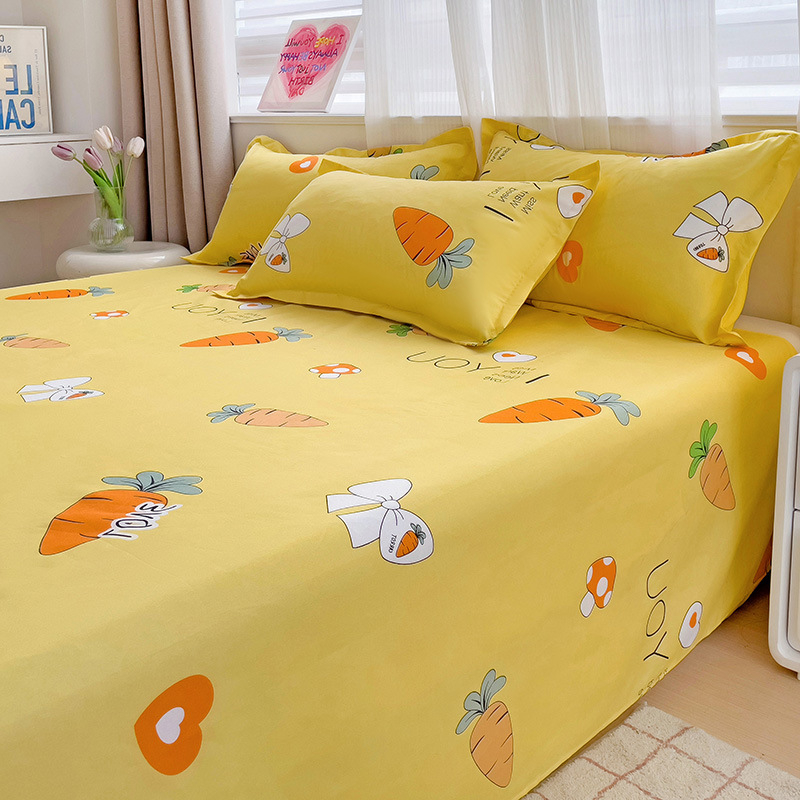 Foi de șlefuit din bumbac spălate cu apă, mici, proaspete, prietenoase cu pielea, pentru dormitor studențesc, set simplu de trei piese, single și dublu, en-gros