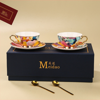 Medo kavos puodelis, aukštos kokybės kaulinio porceliano popietės arbatos arbatos rinkinys, skirtas draugėms gimtadienio vestuvių dovanai