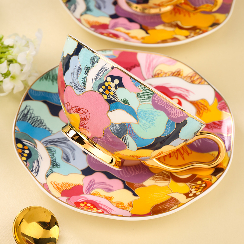 Medo kavos puodelis, aukštos kokybės kaulinio porceliano popietės arbatos arbatos rinkinys, skirtas draugėms gimtadienio vestuvių dovanai