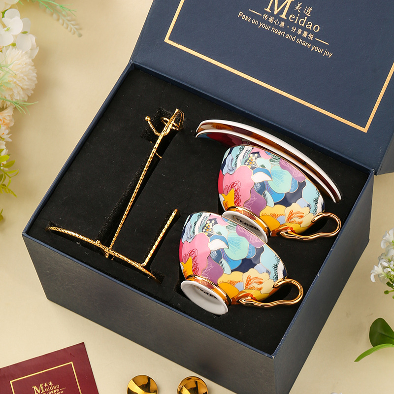 Medo kavos puodelis, aukštos kokybės kaulinio porceliano popietės arbatos arbatos rinkinys, skirtas draugėms gimtadienio vestuvių dovanai