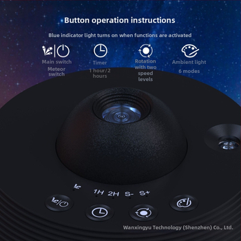 2024. aasta uus kosmosekuuli HD Galaxy projektsioonlamp 13 filmimustriga dünaamiline meteoorifookuslamp kingituslamp