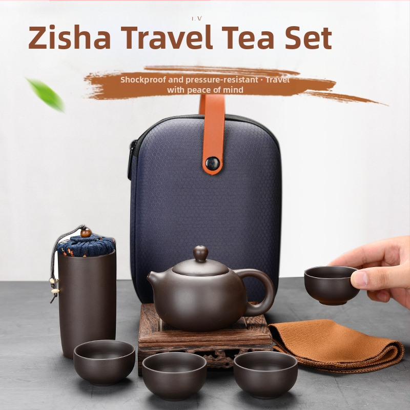 Δημιουργικό σετ τσαγιού ταξιδιού με μωβ άμμο, φορητό γρήγορο κύπελλο, θα πουλήσει προσαρμοσμένο λογότυπο δώρου για δραστηριότητες ακινήτων