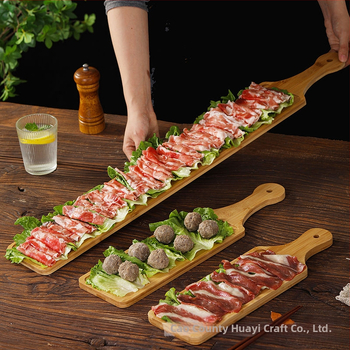 1.0m χοιρινό μοσχάρι και αρνί ρολό μακρύ ξύλινο πιάτο δίσκος ζεστό δοχείο συνοδευτικό πιάτο δημιουργική επιμετάλλωση ειδικό ξύλινο χαρτόνι προμηθευτής επιτραπέζιων σκευών