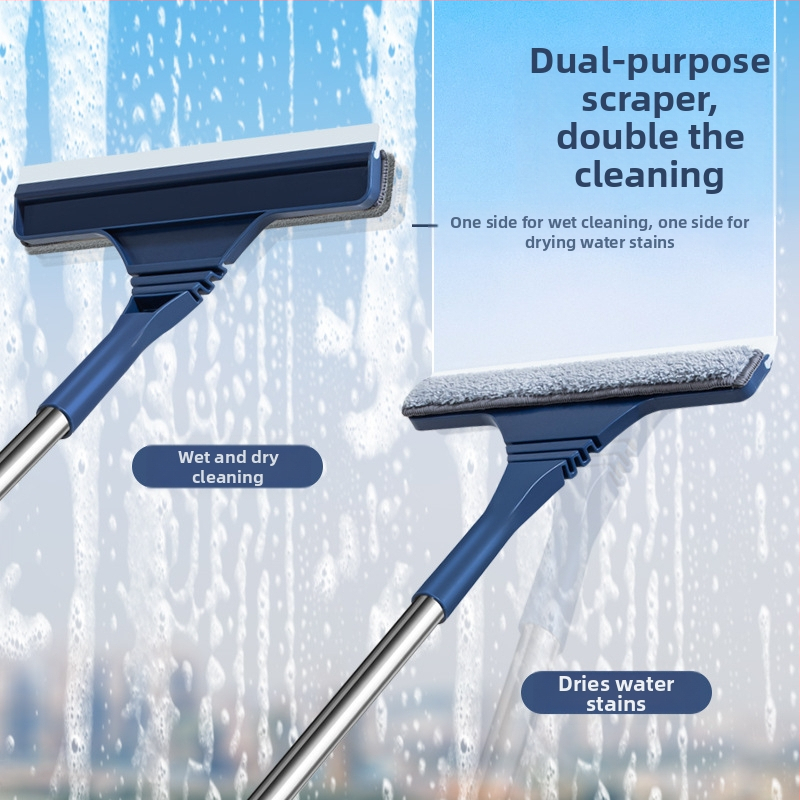 Почистващ препарат за стъкло Домакински почистващ препарат за високи външни прозорци Двустранно почистване Специален почистващ препарат за стъкло