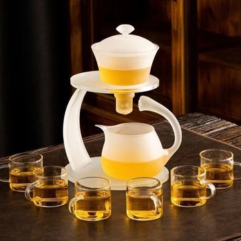 Arbatos ruošimo rinkinys, tinkantis prie magnetinio arbatinuko, stiklinis arbatos rinkinys, magnetinis pusiau automatinis arbatos ruošimo rinkinys, biuro namams