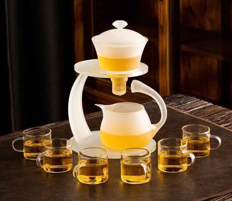 Arbatos ruošimo rinkinys, tinkantis prie magnetinio arbatinuko, stiklinis arbatos rinkinys, magnetinis pusiau automatinis arbatos ruošimo rinkinys, biuro namams