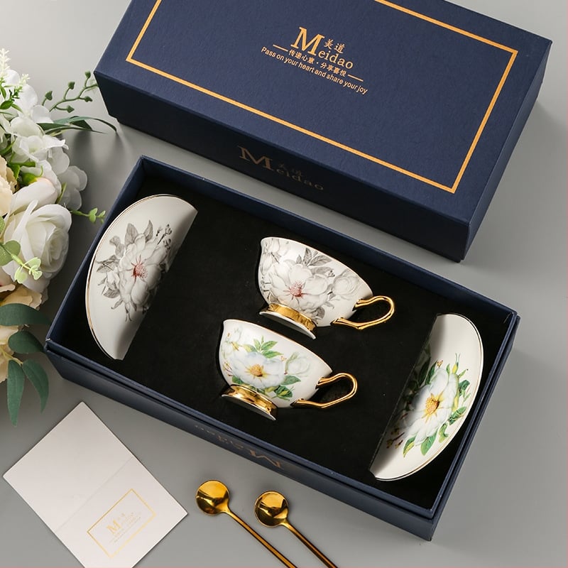 „Meitao“ arbatos sodo slaptos kalbos kavos puodelis, aukščiausios klasės, išskirtinis poros puodelių rinkinys, dovana merginai gimtadieniui, vestuvių proga