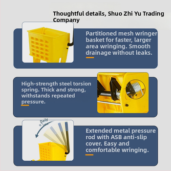 Veepressiga mopiämber Pigistav ämber Kodumajapidamises kasutatav mopiämber Puhastusmopp Automopiämber Käed-vabad mopiämber