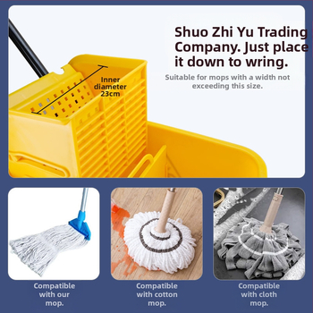 Veepressiga mopiämber Pigistav ämber Kodumajapidamises kasutatav mopiämber Puhastusmopp Automopiämber Käed-vabad mopiämber