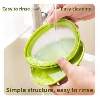 Köögis läbipaistva kile säilituskarbi külmkapi puu- ja köögiviljade pooleks lõigatud sügavkülmiku hoiukarp köögiviljade hoiukasti hulgimüük