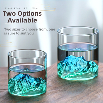 Cană Guanshan, cană de băut de uz casnic, cană de apă cu aspect deosebit, sticlă borosilicată transparentă, rezistentă la temperaturi ridicate, cană de ceai