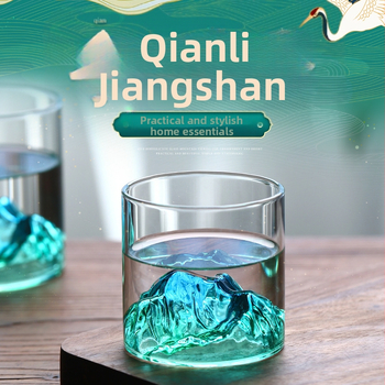 Cană Guanshan, cană de băut de uz casnic, cană de apă cu aspect deosebit, sticlă borosilicată transparentă, rezistentă la temperaturi ridicate, cană de ceai