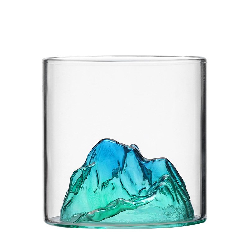 Cană Guanshan, cană de băut de uz casnic, cană de apă cu aspect deosebit, sticlă borosilicată transparentă, rezistentă la temperaturi ridicate, cană de ceai