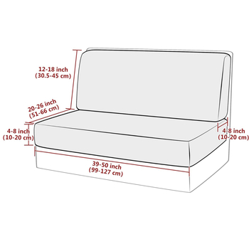 Калъфка за възглавница за диван в кемпер, 2 части, сребърна лисица, прахоустойчива, устойчива на надраскване, калъфка за възглавница за ресторант, хотел, карта