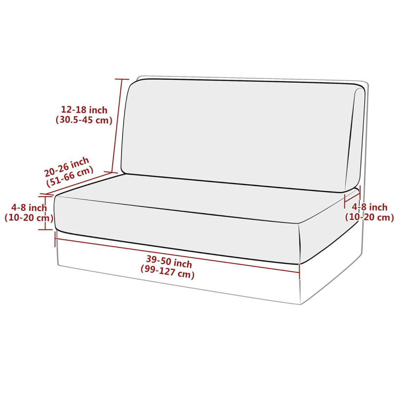 Калъфка за възглавница за диван в кемпер, 2 части, сребърна лисица, прахоустойчива, устойчива на надраскване, калъфка за възглавница за ресторант, хотел, карта