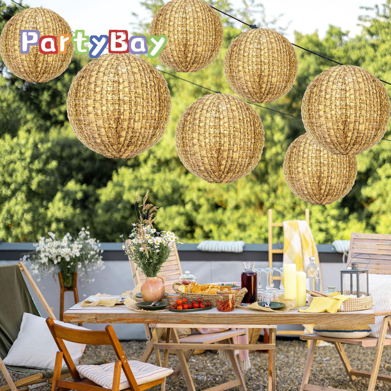 PARTYBAY kotiriidest paberlatern peokaunistus talumaja klassiruum rippuv kaunistus kooliklass pulm õpilane