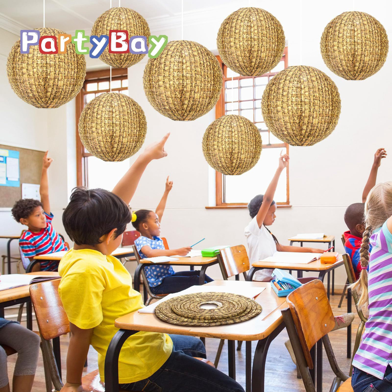 PARTYBAY kotiriidest paberlatern peokaunistus talumaja klassiruum rippuv kaunistus kooliklass pulm õpilane