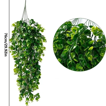 Simuliacinės gėlės eukalipto rotango pinigų lapo sieninė pakabinimo priemonė vestuvių sodininkystės dekoravimui namų rekvizitai tarpvalstybinei urmui