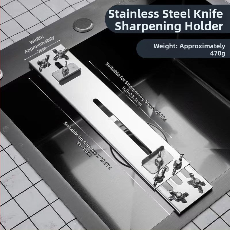 Roostevabast terasest fikseeritud terituskivi kronstein majapidamises kasutatavale reguleeritavale valamule, fikseeritud restile, uus libisemisvastane teritusrest