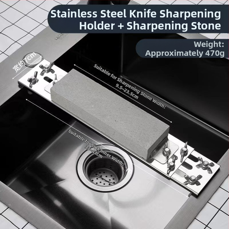 Roostevabast terasest fikseeritud terituskivi kronstein majapidamises kasutatavale reguleeritavale valamule, fikseeritud restile, uus libisemisvastane teritusrest